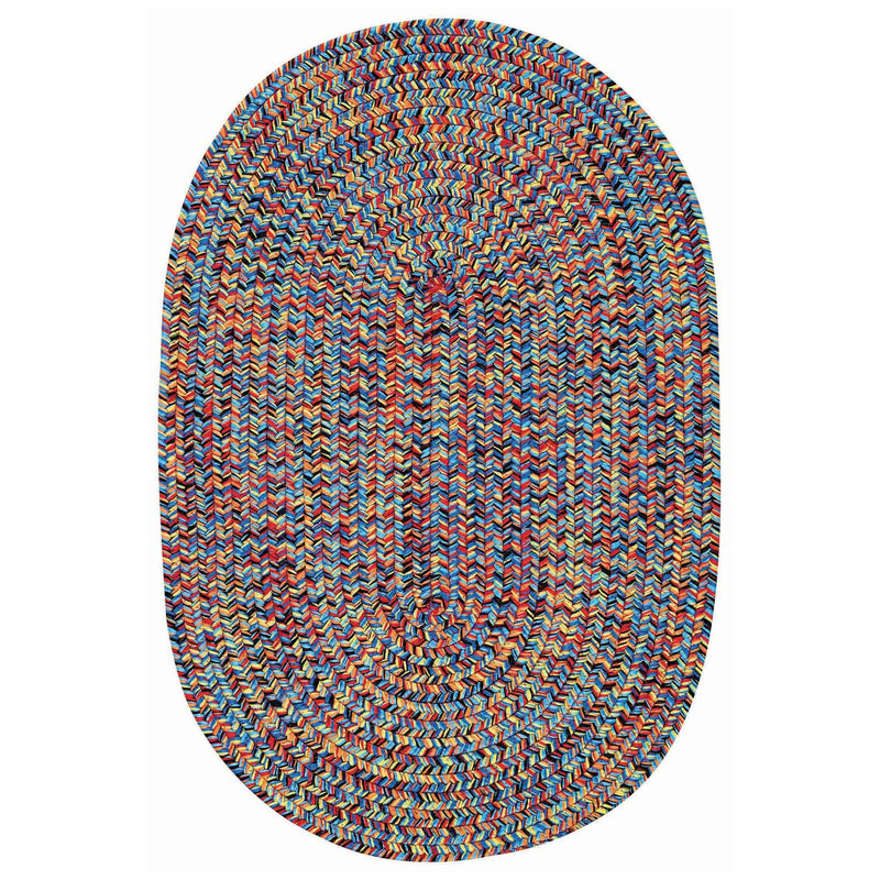 Sea Glass Fiesta Bright Multi Braided Rug Oval SiloV image