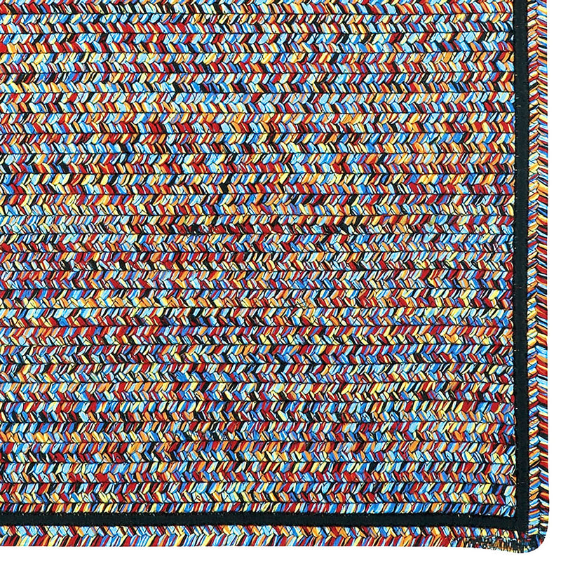 Sea Glass Fiesta Bright Multi Braided Rug Cross-Sewn Corner image