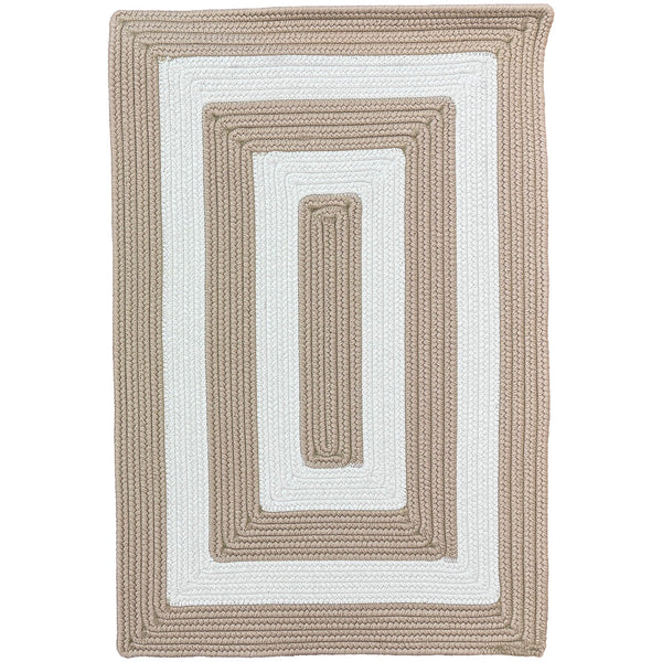 Timeless Camel Braided Rug Concentric Rectangle SiloQ image