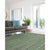 Worthington Seafoam Flat Woven Rug Vertical Stripe Rectangle Roomshot image