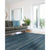 Worthington Lake Blue Flat Woven Rug Vertical Stripe Rectangle Roomshot image