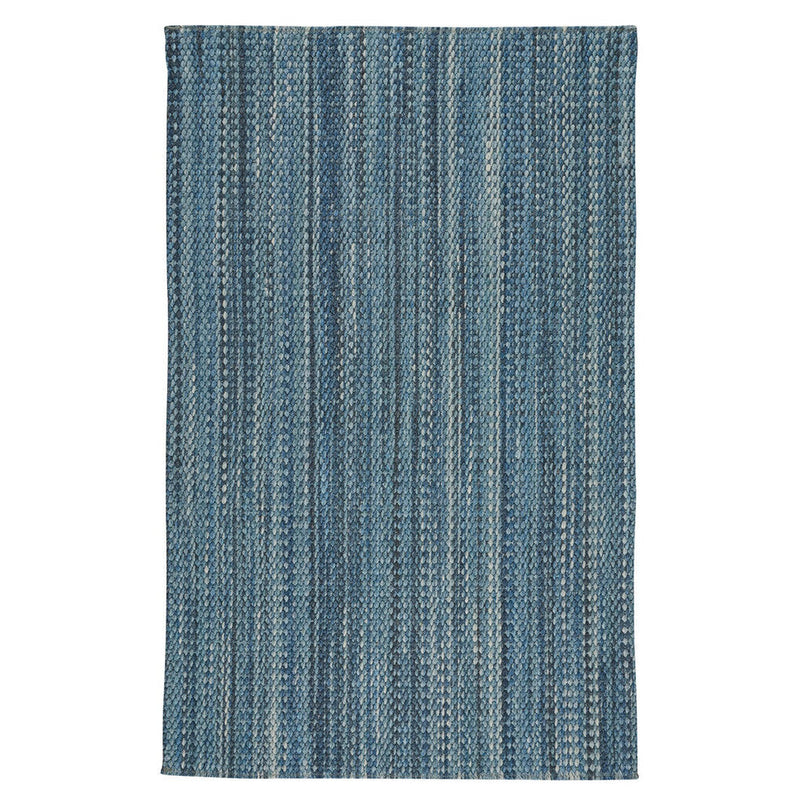 Worthington Lake Blue Flat Woven Rug Vertical Stripe Rectangle SiloR image