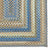 American Legacy Natural Blue Braided Rug Concentric Corner image