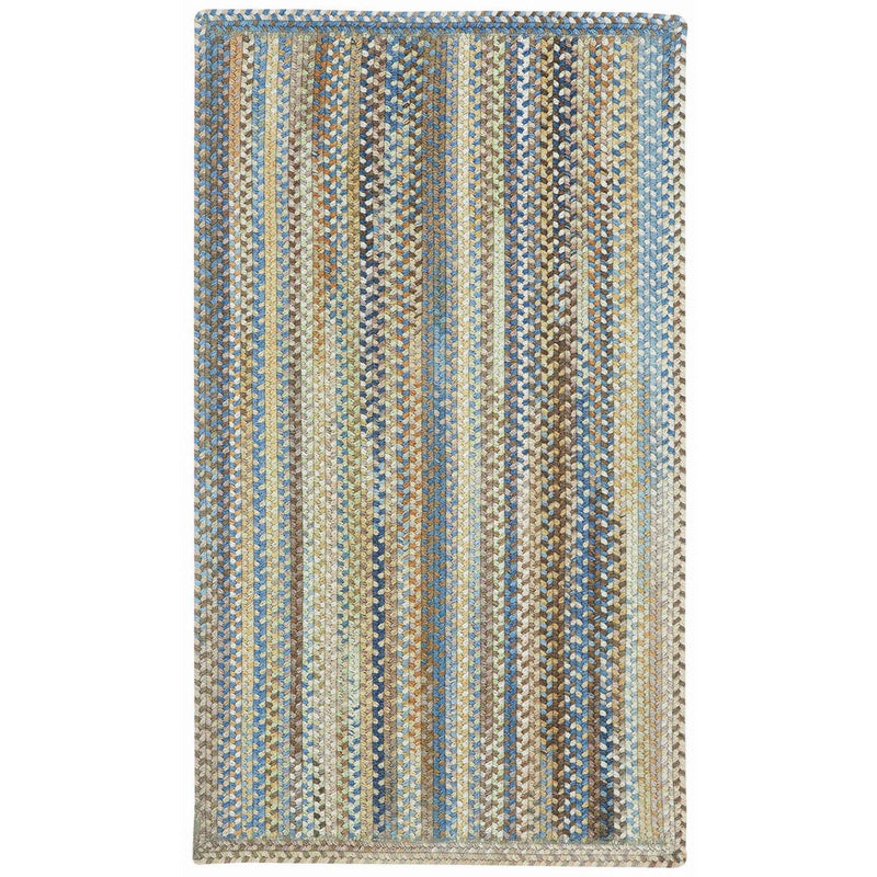 American Legacy Natural Blue Braided Rug Rectangle SiloR image