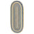 American Legacy Natural Blue Braided Rug Oval Runner Silo image