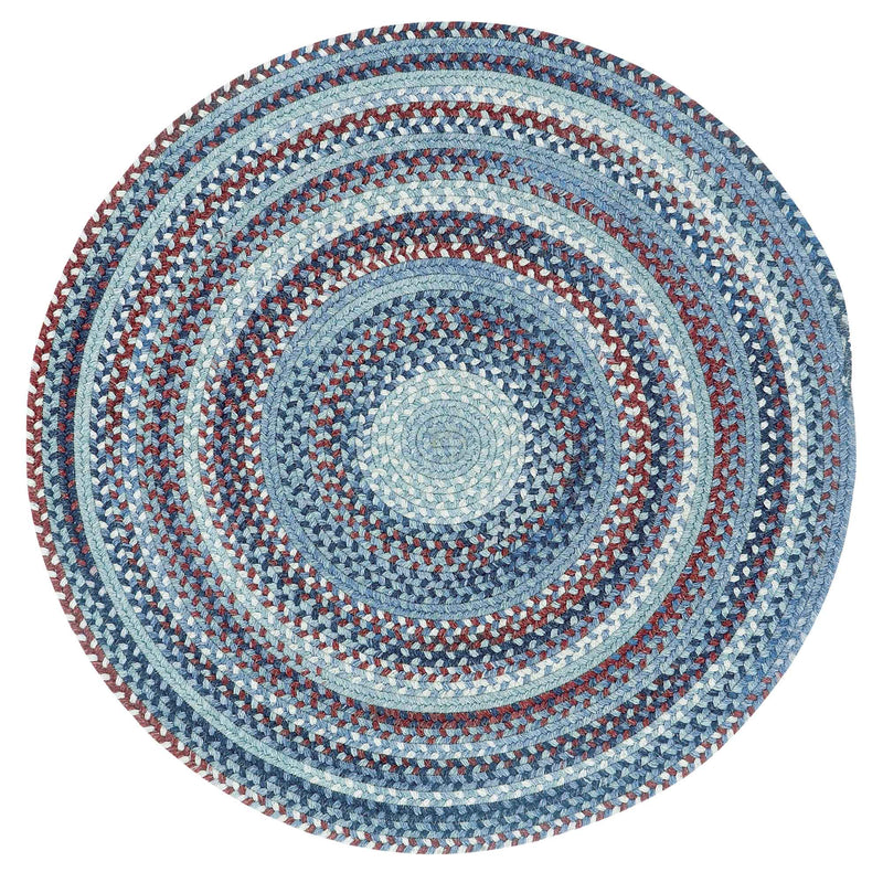 American Legacy Old Glory Braided Rug Round SiloC image