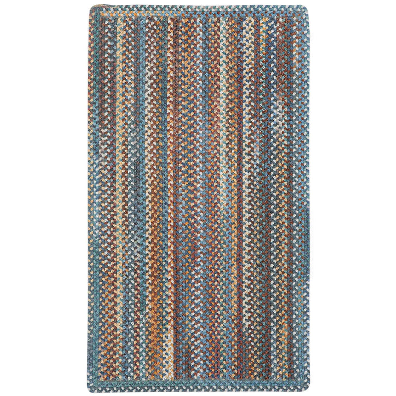 American Legacy Slate Blue Braided Rug Rectangle SiloR image