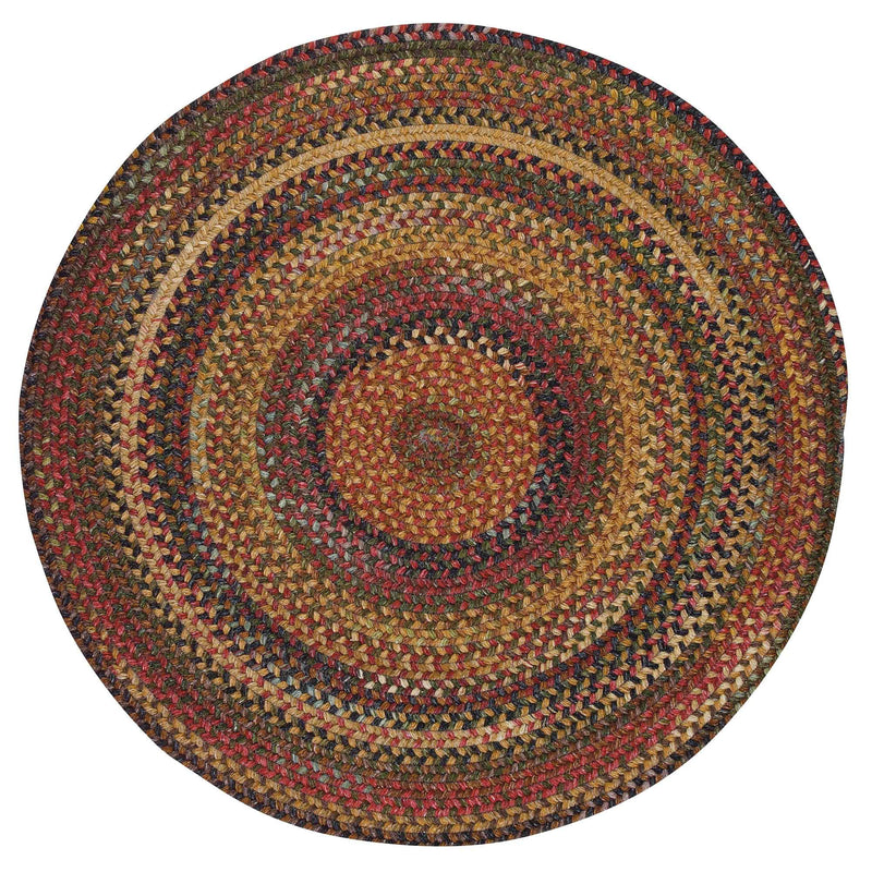 American Legacy Antique Multi Braided Rug Round SiloC image