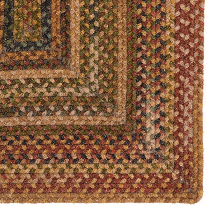 American Legacy Antique Multi Braided Rug Concentric Corner image