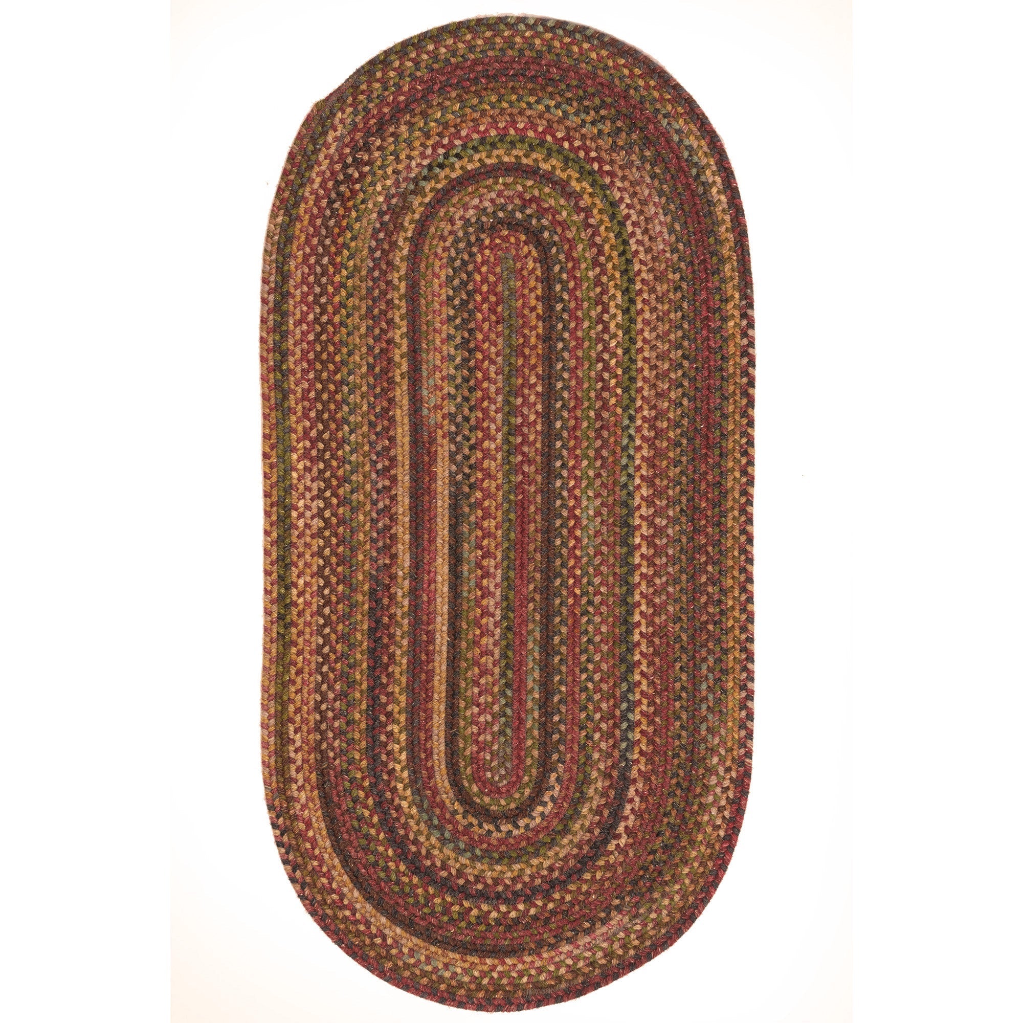 American Legacy Antique Multi Braided Rug Oval image