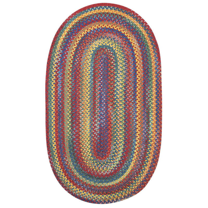 American Legacy Primary Multi Braided Rug Oval SiloV image