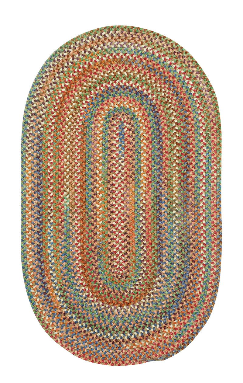 American Classic Cinnamon Braided Rug Oval SiloV image