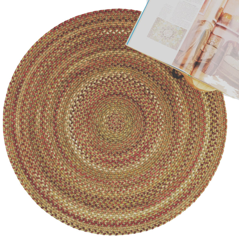 American Classic Foliage Braided Rug Round Roomshot image