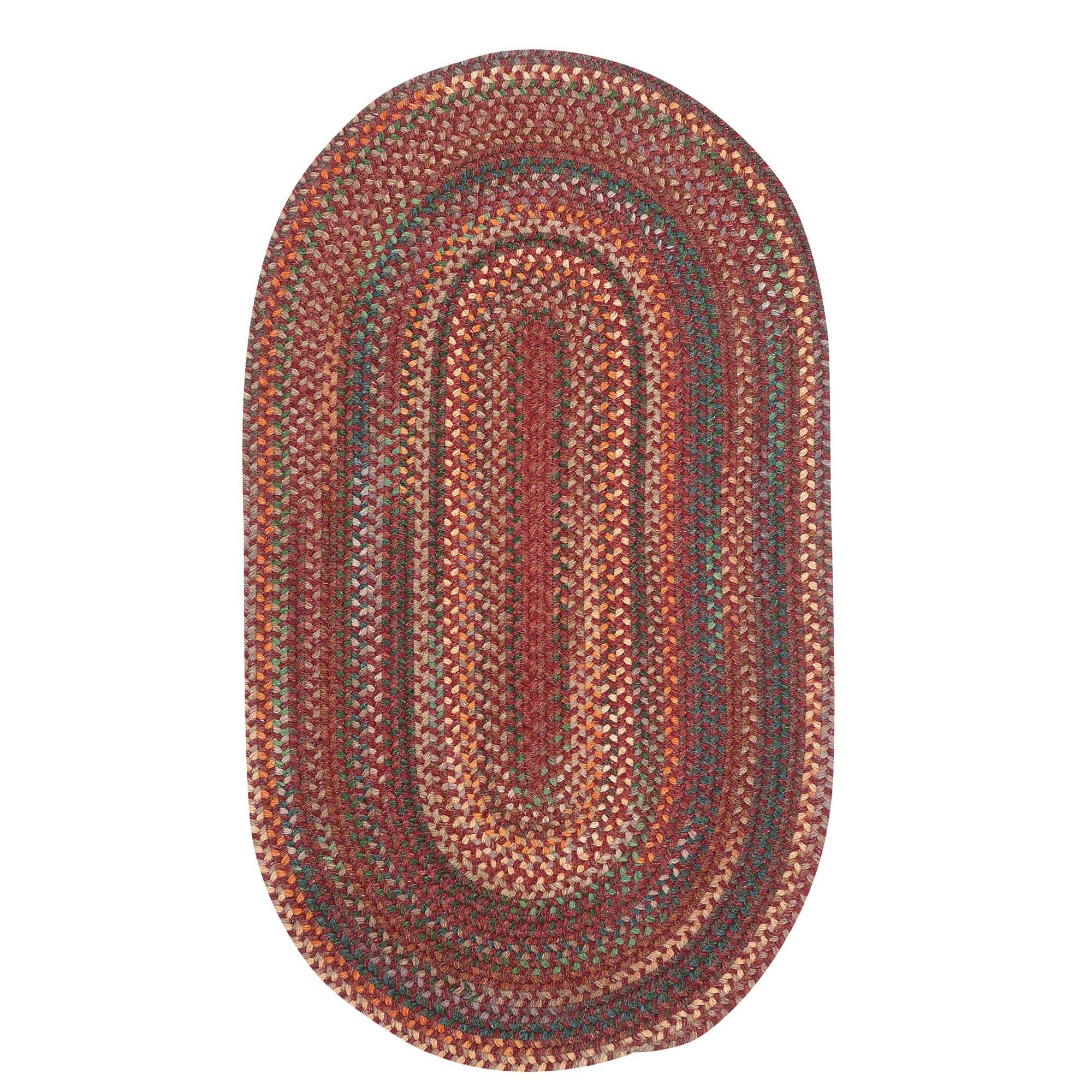 American Classic Red Braided Rug Oval image