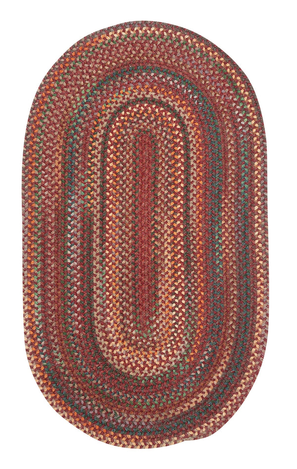 American Classic Red Braided Rug Oval image