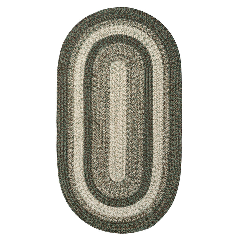 Sturbridge Balsam Green Braided Rug Oval SiloV image