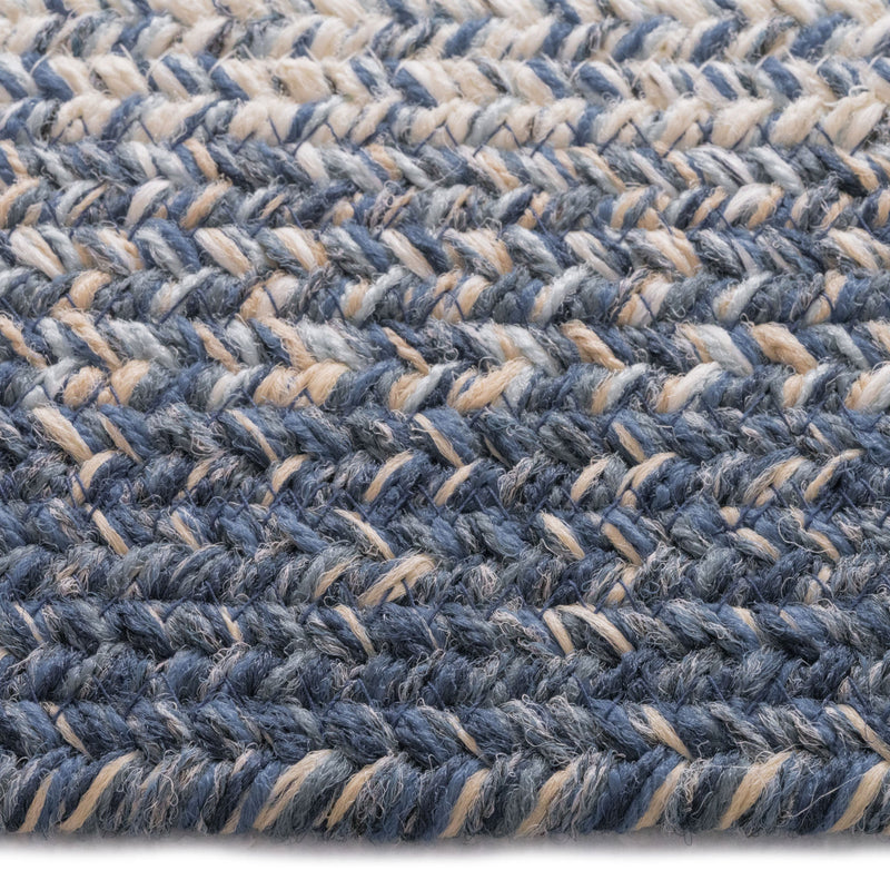 Sturbridge Lake Blue Braided Rug Concentric Cross Section image