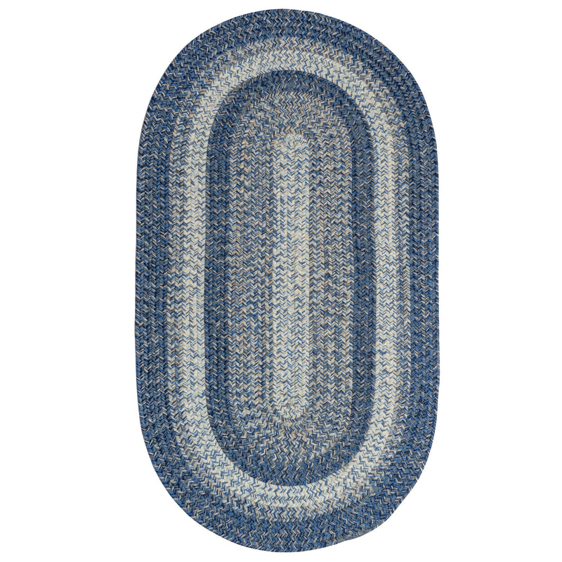 Sturbridge Lake Blue Braided Rug Oval SiloV image