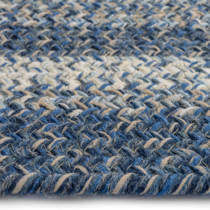 Sturbridge Lake Blue Braided Rug Oval Cross Section image