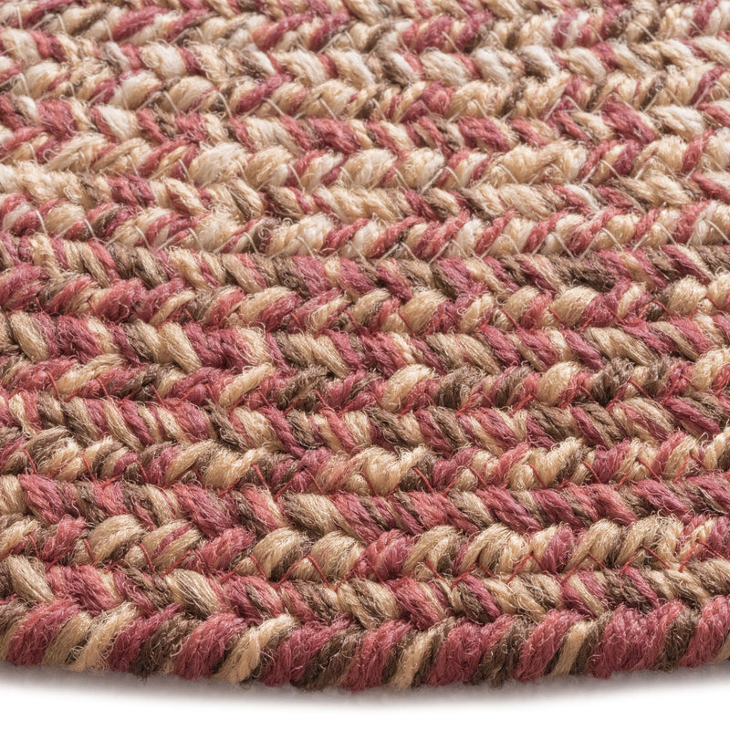 Sturbridge Maple Red Braided Rug Round Cross Section image