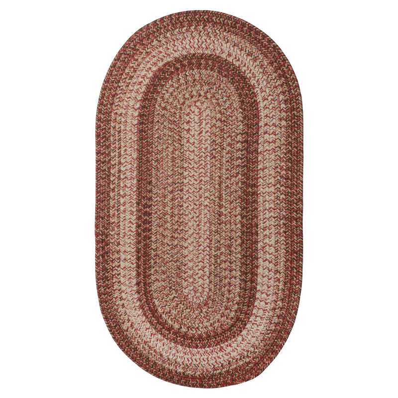 Sturbridge Maple Red Braided Rug Oval SiloV image