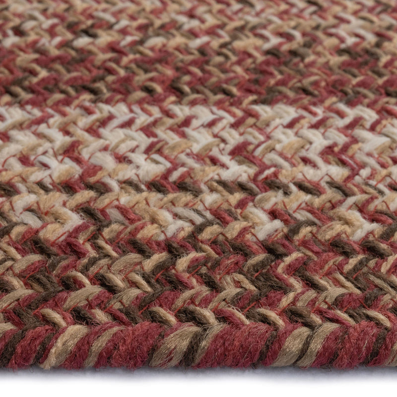 Sturbridge Maple Red Braided Rug Oval Cross Section image