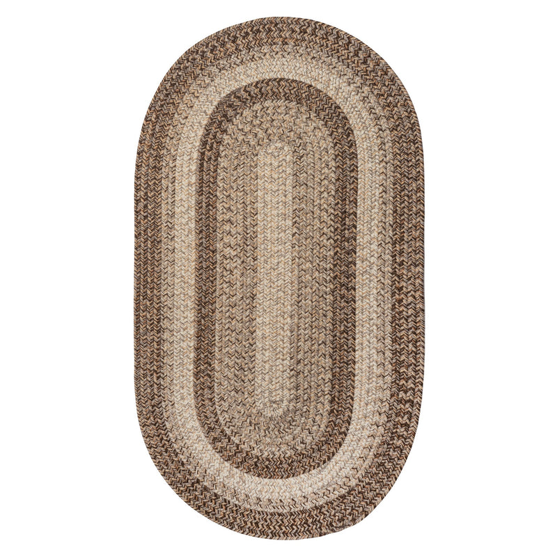 Sturbridge Berkshire Brown Braided Rug Oval SiloV image