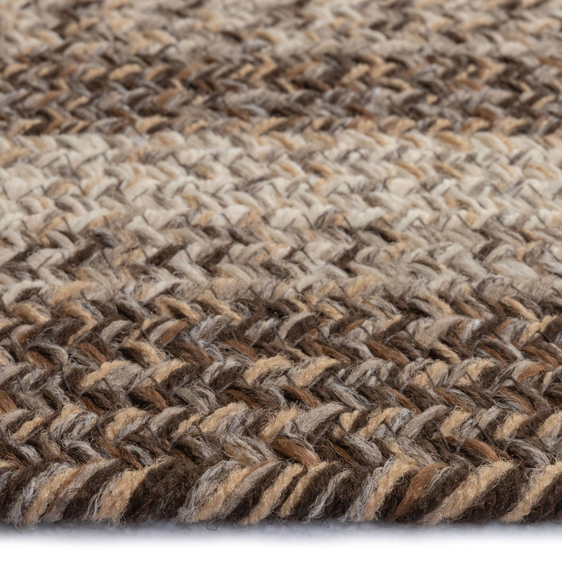 Sturbridge Berkshire Brown Braided Rug Oval Cross Section image