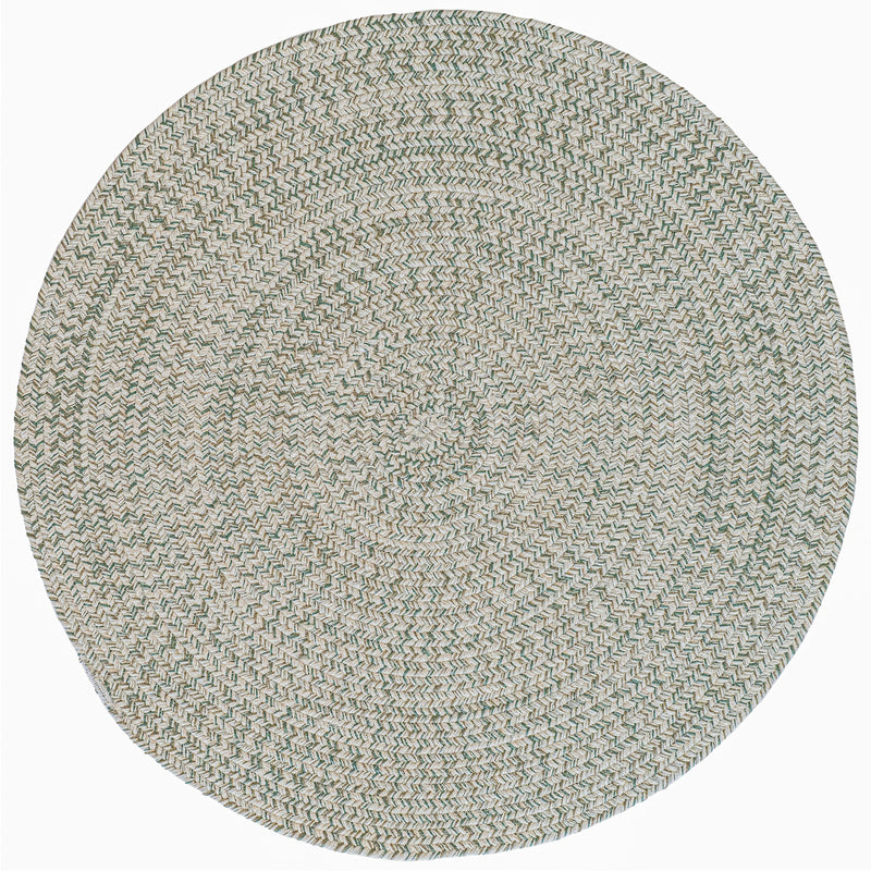 Stockton Light Green Braided Rug Round SiloC image