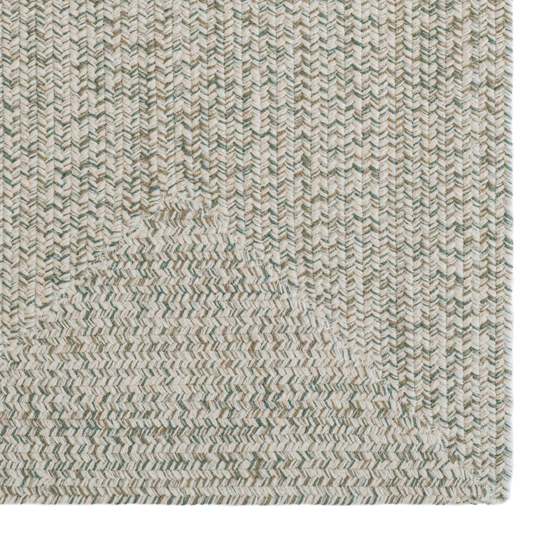 Stockton Light Green Braided Rug Concentric Corner image