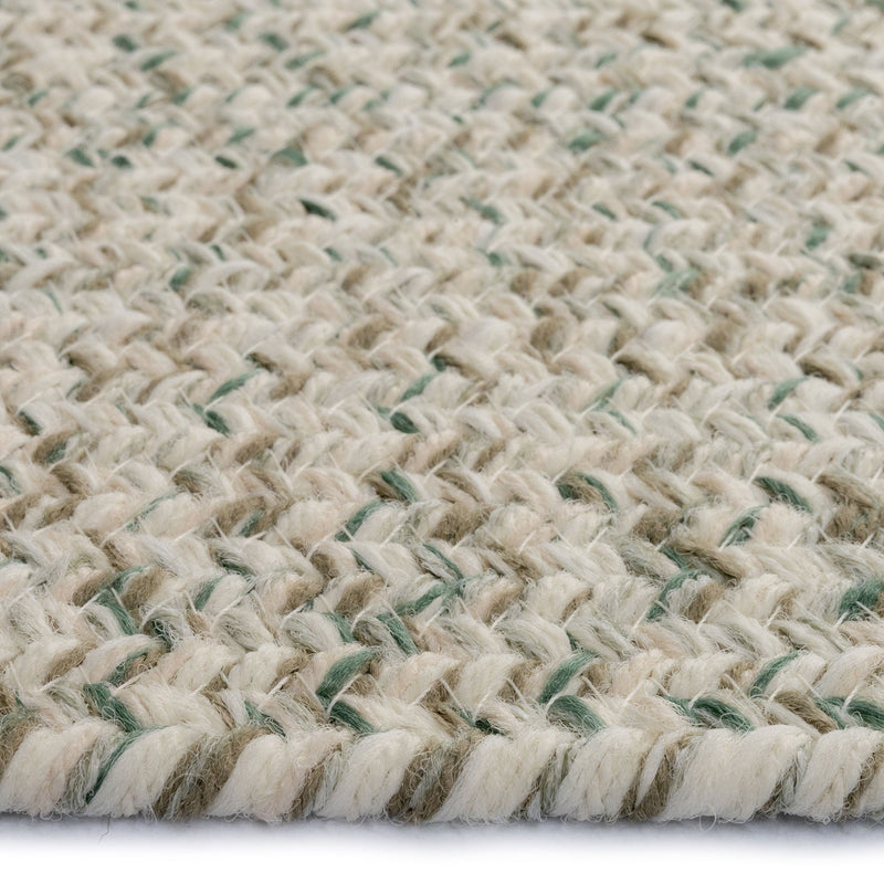 Stockton Light Green Braided Rug Oval Cross Section image