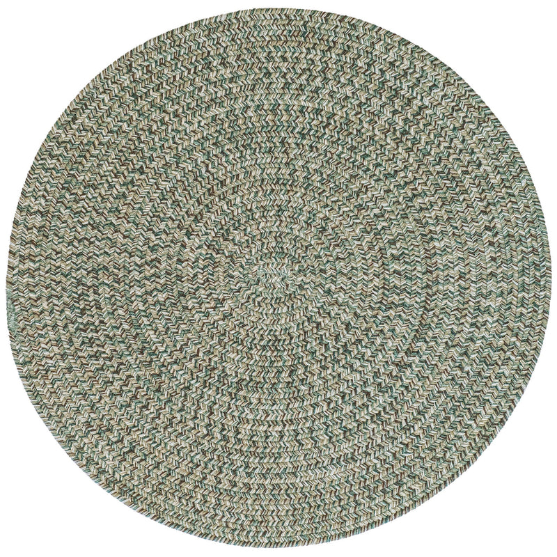 Stockton Medium Green Braided Rug Round SiloC image