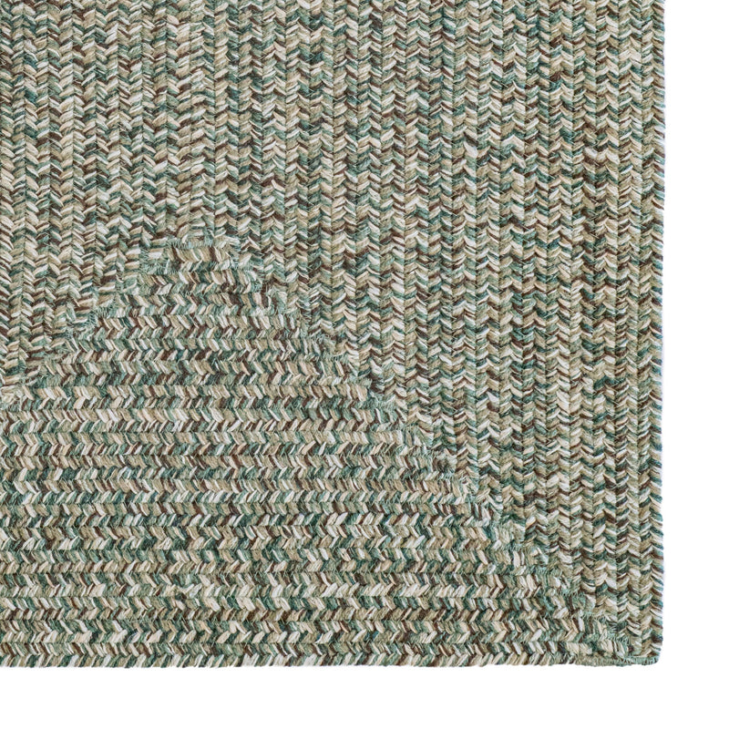 Stockton Medium Green Braided Rug Concentric Corner image