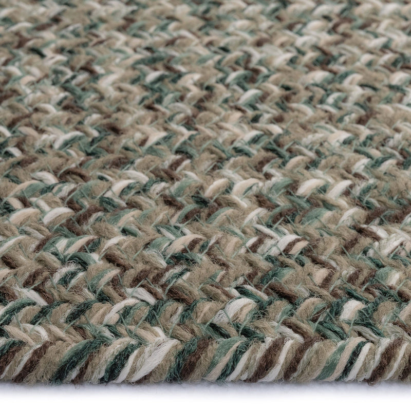 Stockton Medium Green Braided Rug Oval Cross Section image