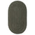 Stockton Dark Green Braided Rug Oval SiloV image