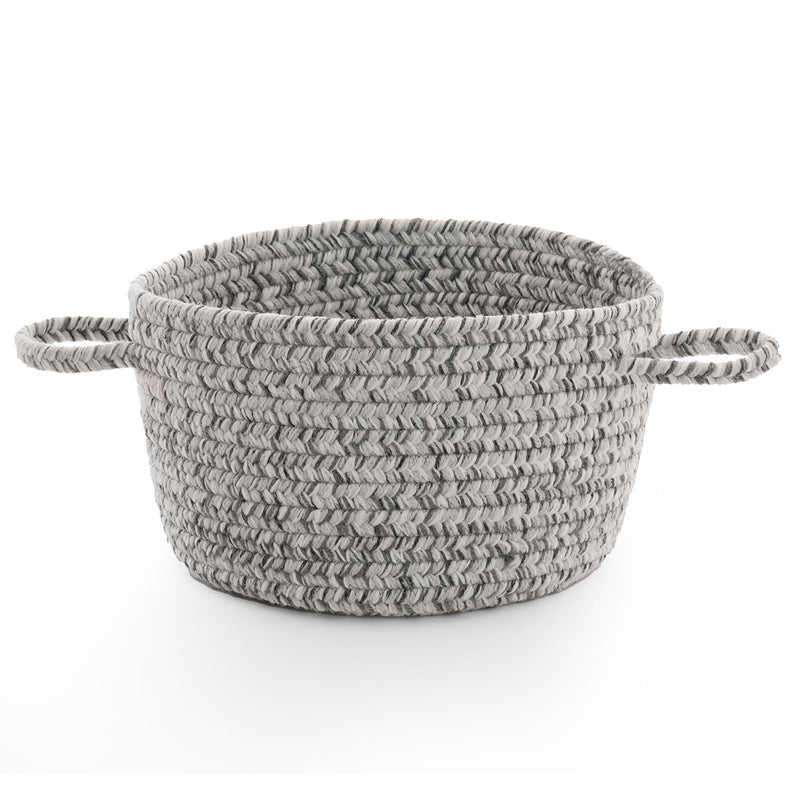 Stockton Light Gray Braided Rug Basket SiloB image