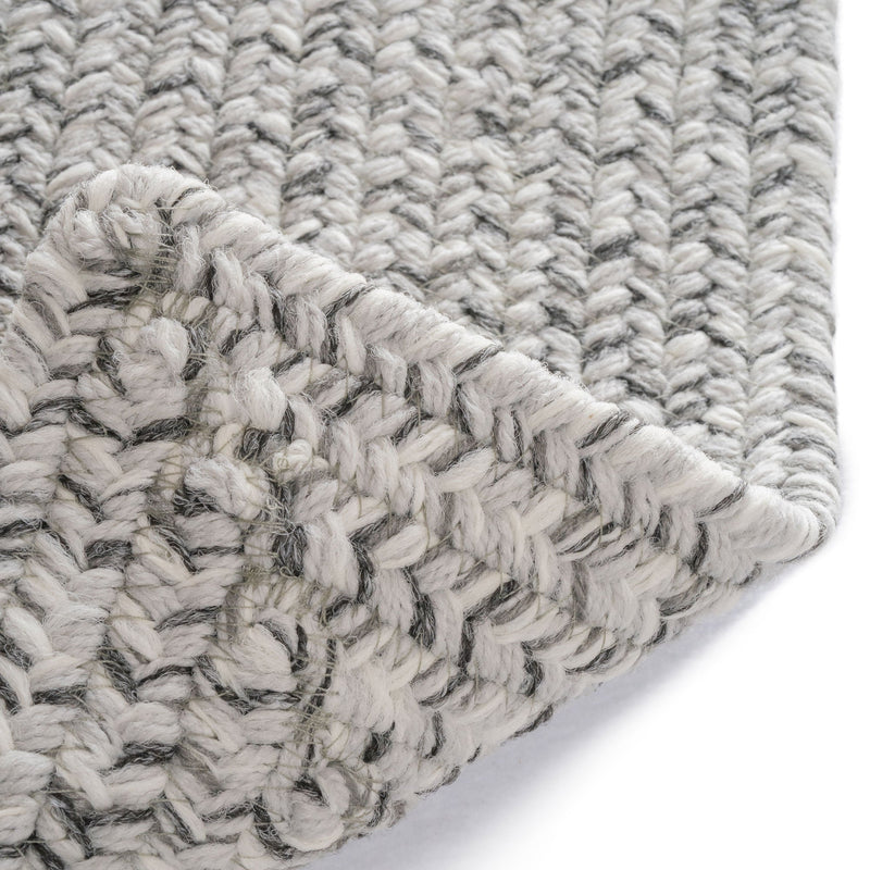 Stockton Light Gray Braided Rug Concentric Back image