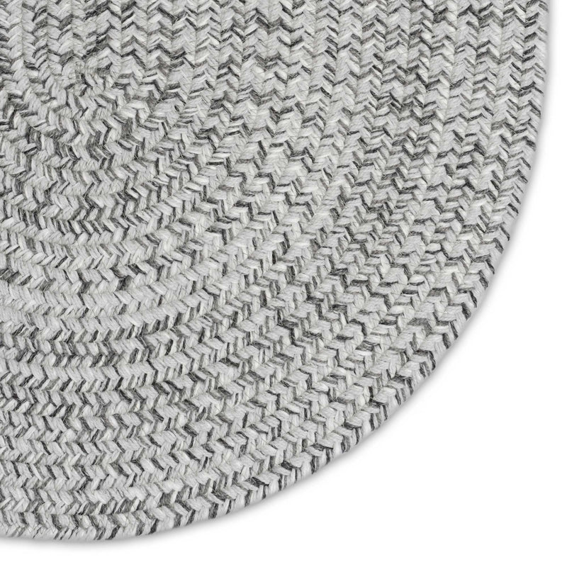 Stockton Light Gray Braided Rug Oval Corner image