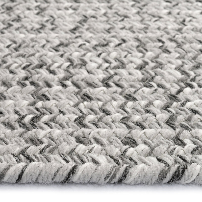 Stockton Light Gray Braided Rug Oval Cross Section image