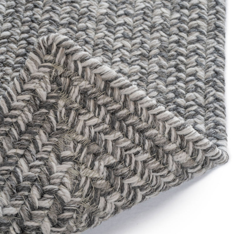 Stockton Medium Gray Braided Rug Concentric Back image