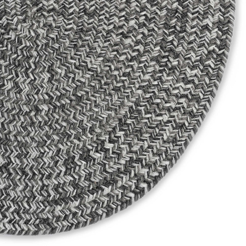 Stockton Medium Gray Braided Rug Oval Corner image