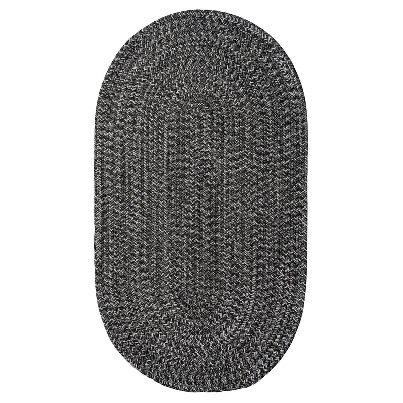 Stockton Dark Gray Braided Rug Oval SiloV image