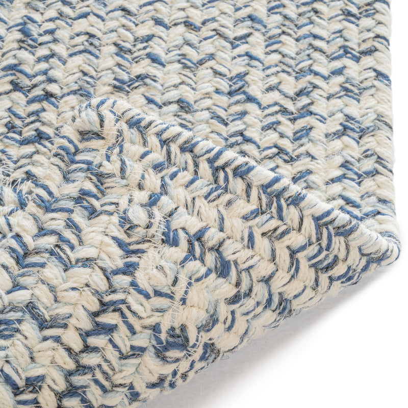 Stockton Light Blue Braided Rug Concentric Back image