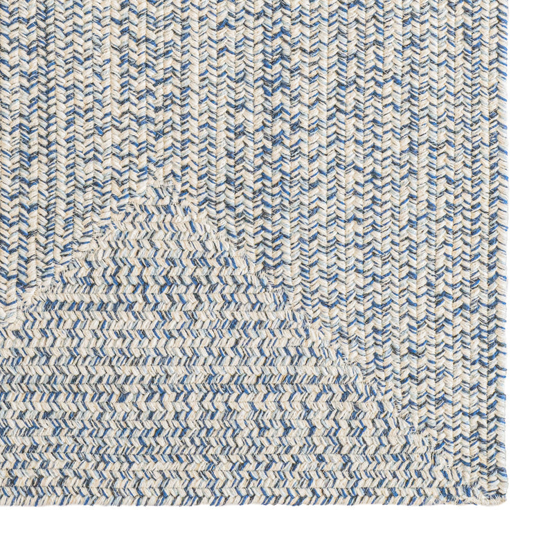 Stockton Light Blue Braided Rug Concentric Corner image