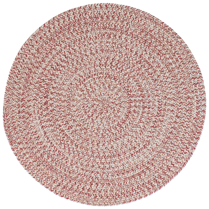 Stockton Light Red Braided Rug Round SiloC image