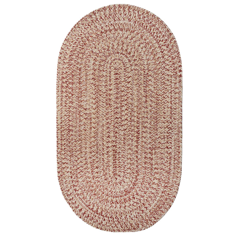 Stockton Light Red Braided Rug Oval SiloV image