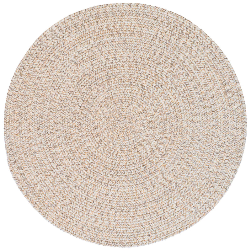 Stockton Light Brown Braided Rug Round SiloC image