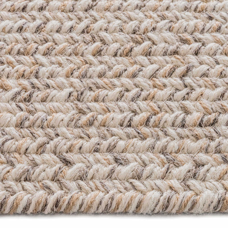 Stockton Light Brown Braided Rug Concentric Cross Section image