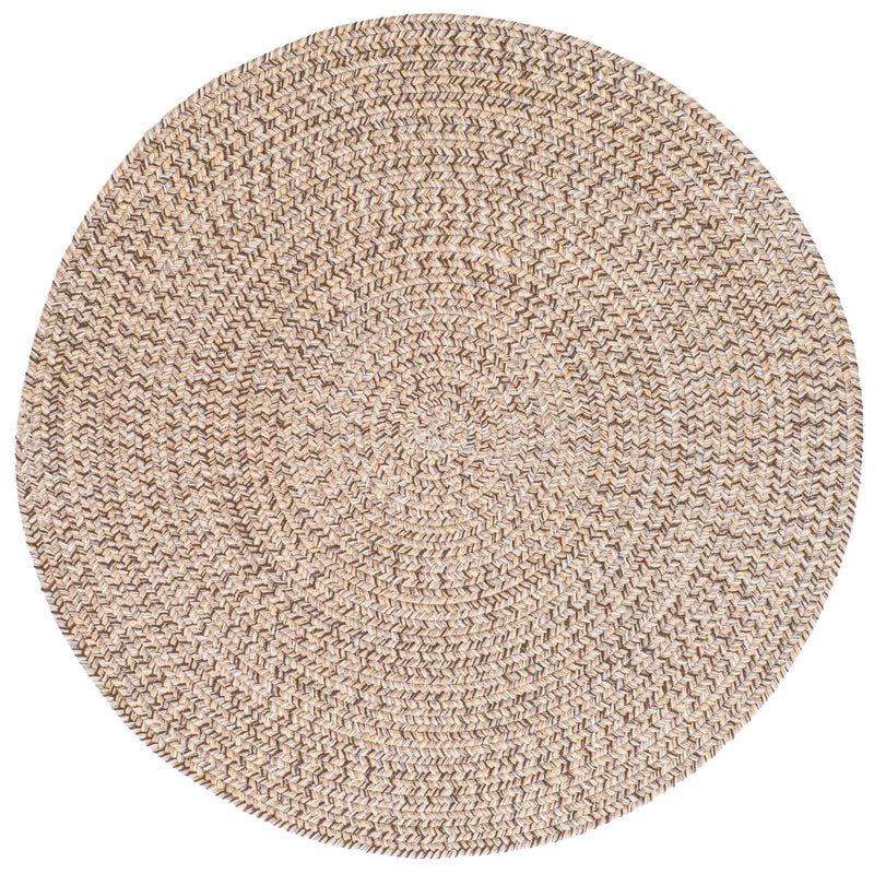 Stockton Medium Brown Braided Rug Round SiloC image