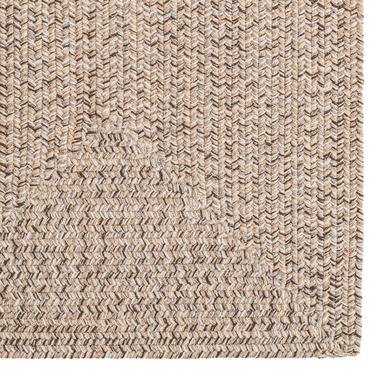 Stockton Medium Brown Braided Rug Concentric Corner image